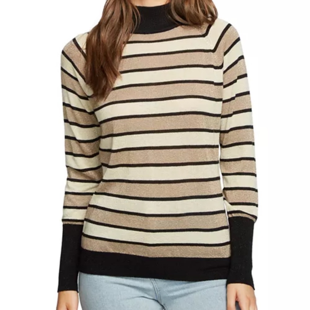 Chaser shimmery Mockneck sweater
